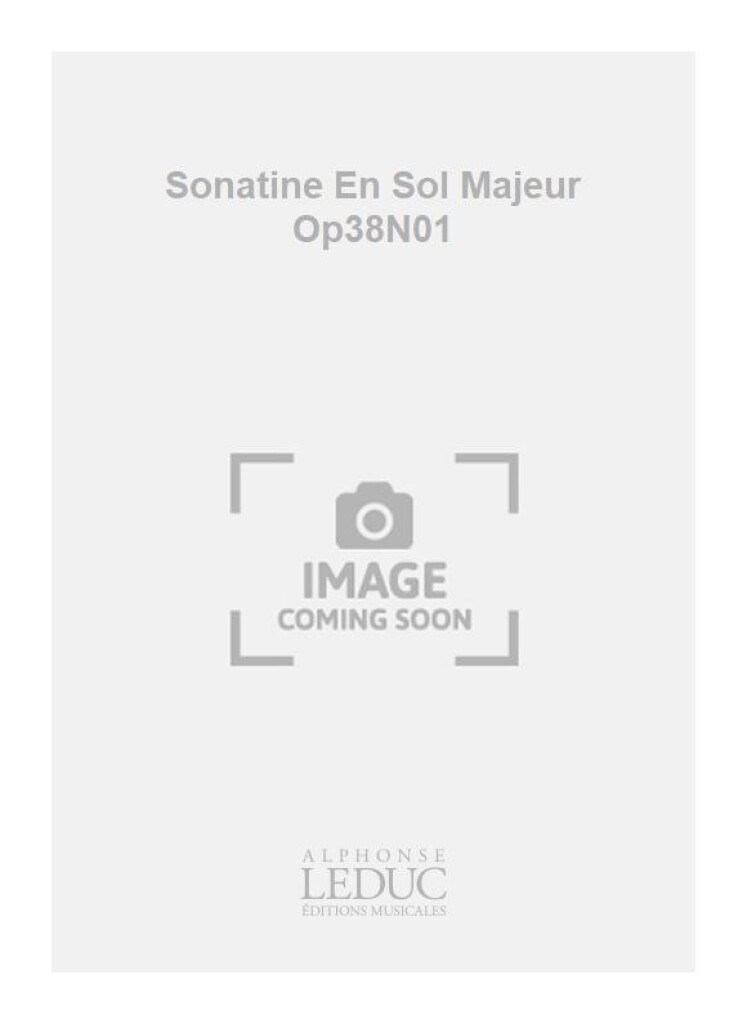 Sonatine En Sol Majeur Op38N01